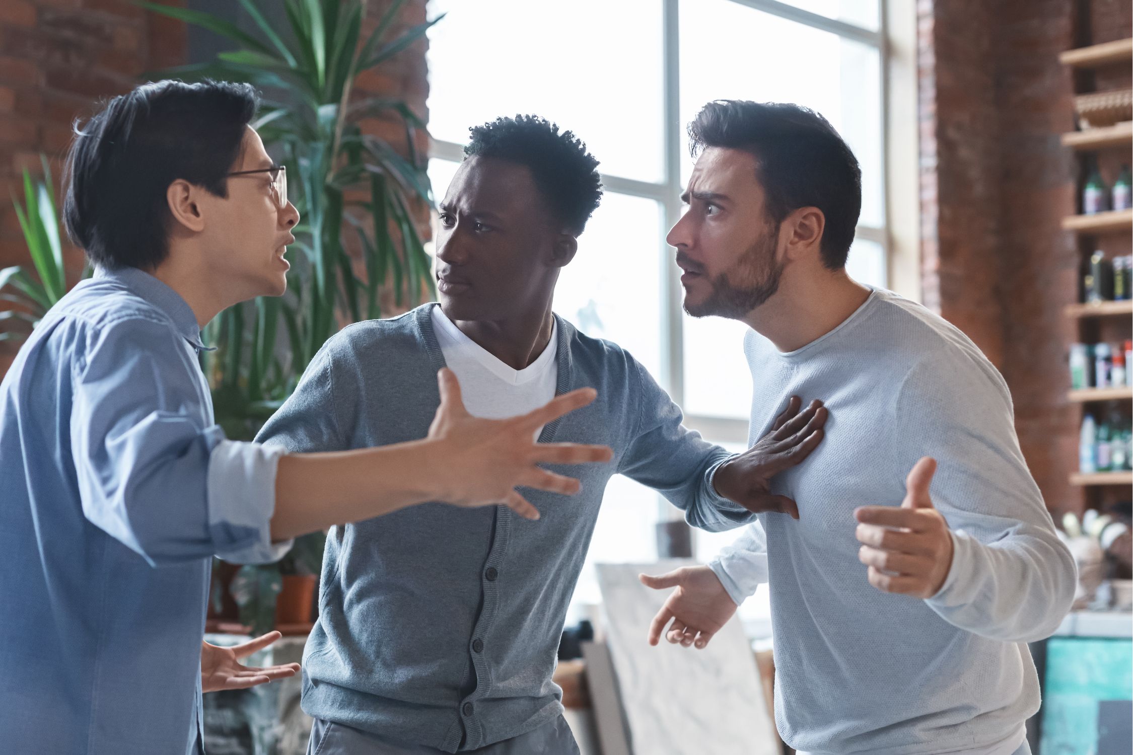 Friends unable to contain anger towards each other